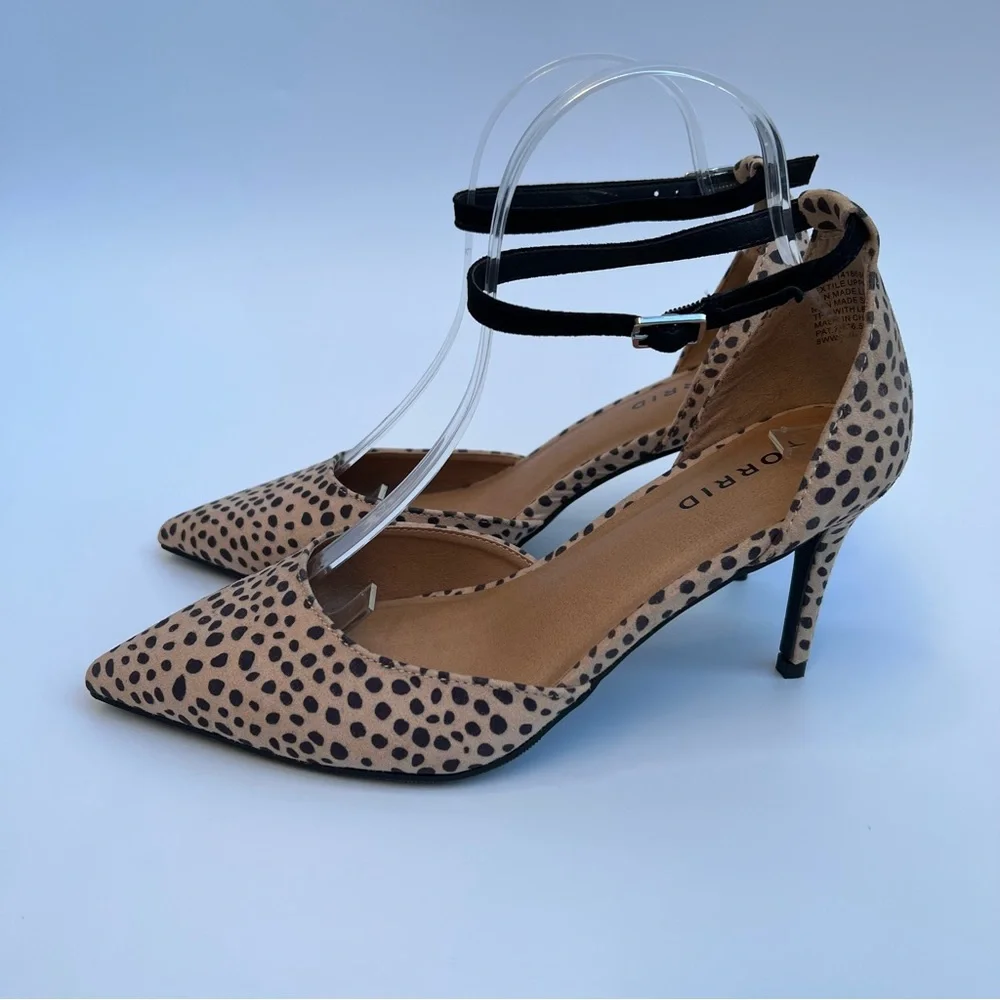 Torrid Cheetah Print Ankle Strap Pump Heals Size 8WW - Picture 5 of 12